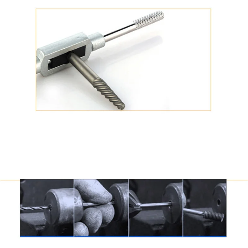 WCS-44-delige beschadigde schroefextractorset Verwijder gestripte of gebroken schroeven Boutbevestiging Gemakkelijk uit 3-10 mm