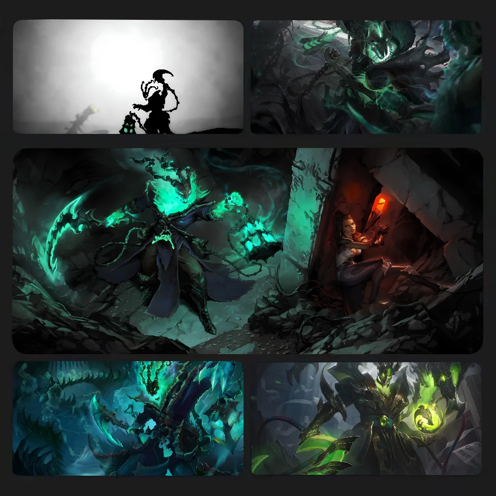 Коврик для мыши Thresh League Of Legends, коврик для мыши, настольный коврик с ковриком, игровые аксессуары Prime Gaming XXL, коврик для клавиатуры, коврик с подкладкой