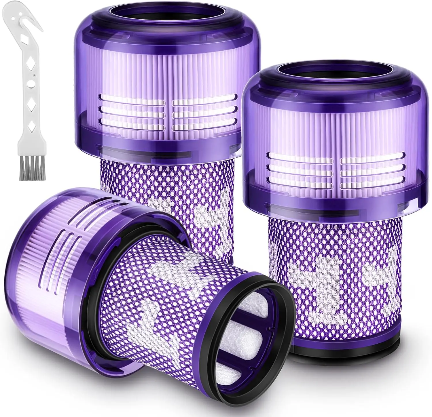 

3 Pack V12 Filter Replacements for Dyson V12 Detect Slim, V12 Slim Compare to Part 971517-01 Vacuum Cleaner Filter Replacements