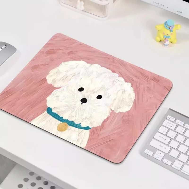 

Multi-Color Puppy Mouse Pad Thickened Non-Slip Natural Rubber Edged Desk Mat Cartoon Office & Home Laptop Portable Gaming Pad