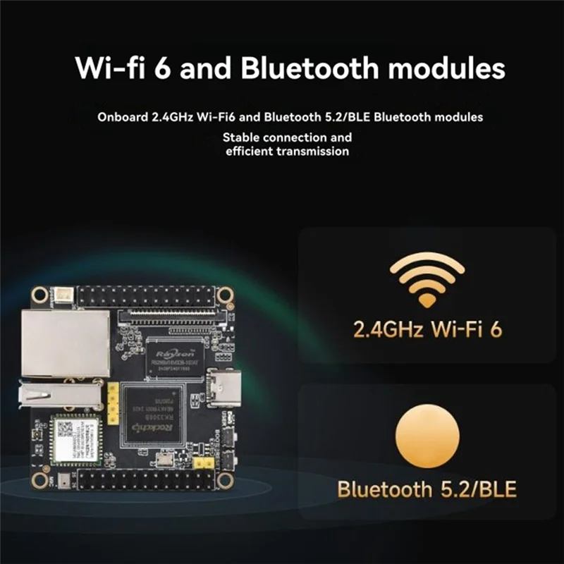 B92B-For Luckfox Nova Development Board RK3308B With WIFI Module Onboard EMMC-8GB 512MB DDR3 Codec Audio Decoder VAD Module