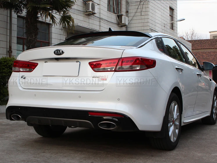 For Kia K5 Optima 2011-2019 Black Spoiler With Brake Light Roof Spoiler Rear Trunk Boot Wing Lip Roof Tail Spoiler Car Styling