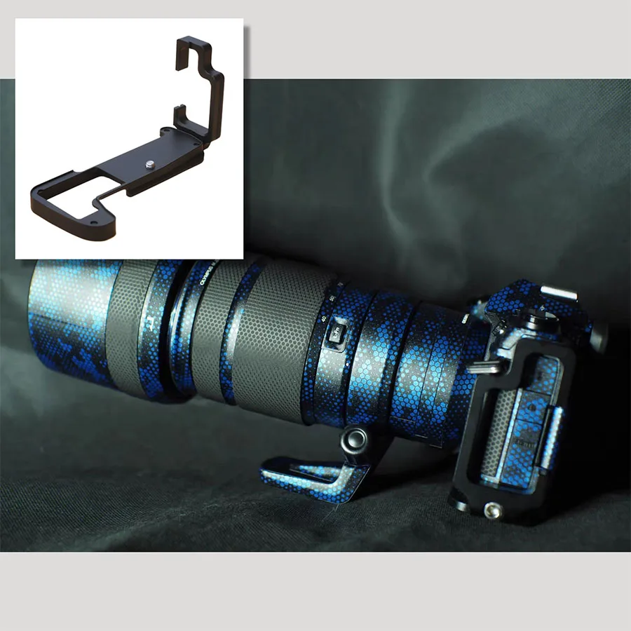 Aluminium CNC Quick Release Plate L-Plate Bracket for Olympus OMD EM1 E-M1 Mark II E-M1II E-M1III Camera Grip 1/4 Screw Mount