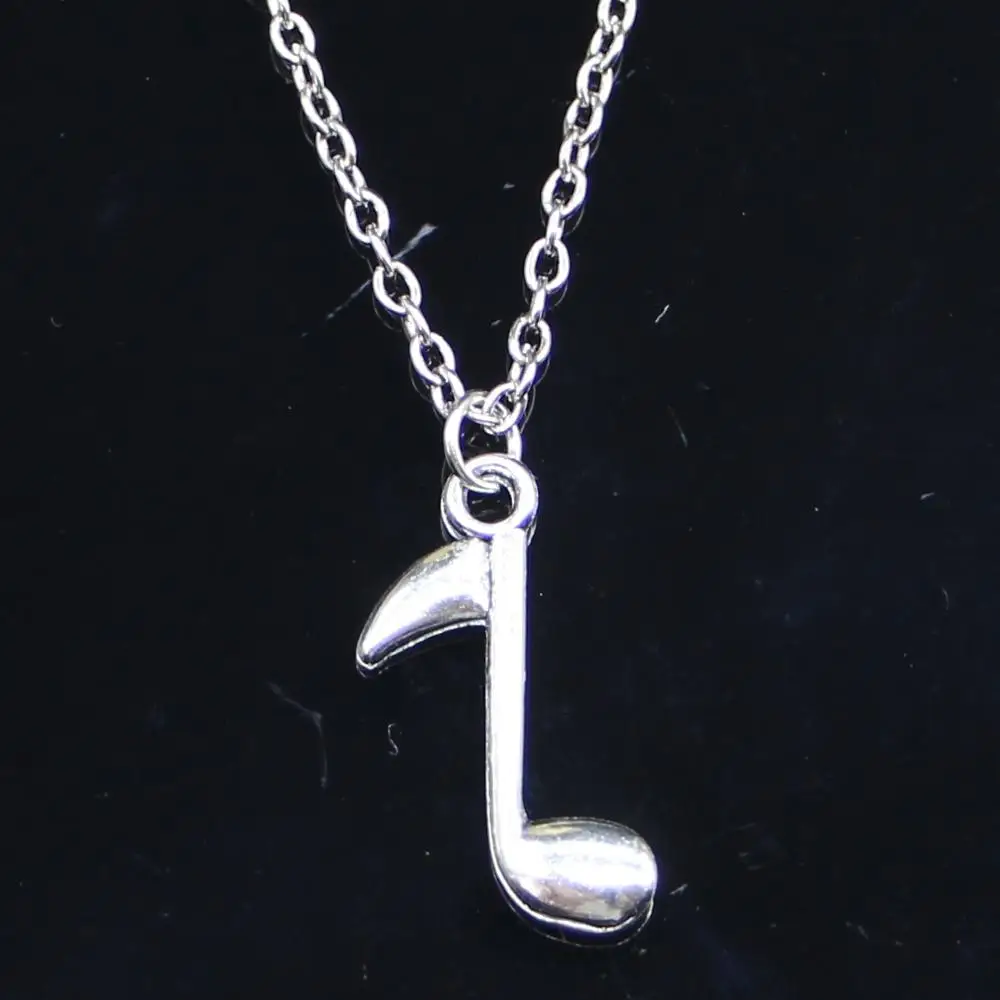 20pcs New Fashion Necklace 23x13mm musical note Pendants Short Long Women Men Colar Gift Jewelry Choker