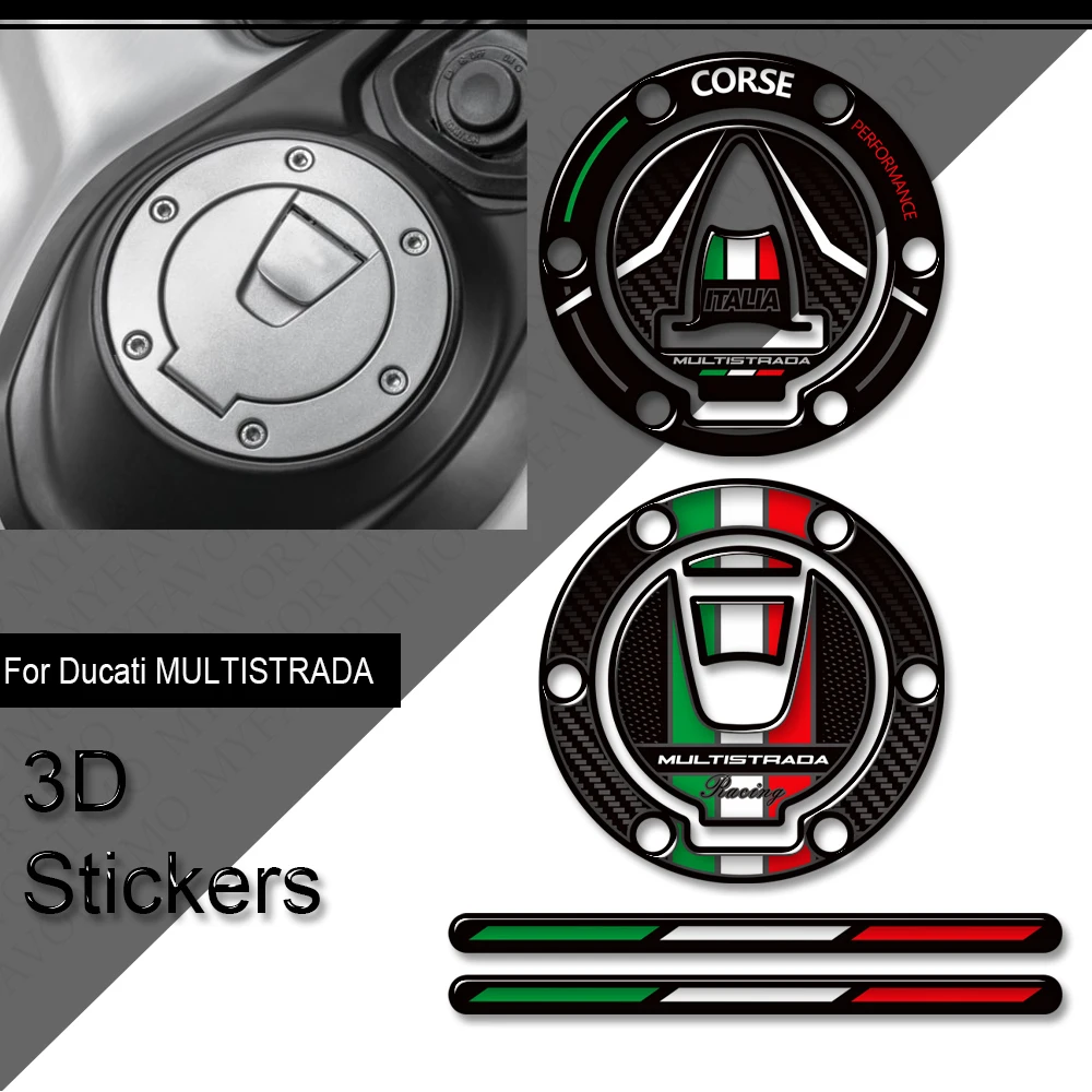 

For Ducati MULTISTRADA 950 1000 1100 1200 1260 V2 V4 Protector Tank Pad Gas Fuel Oil Cap Fairing Fender Stickers Decals