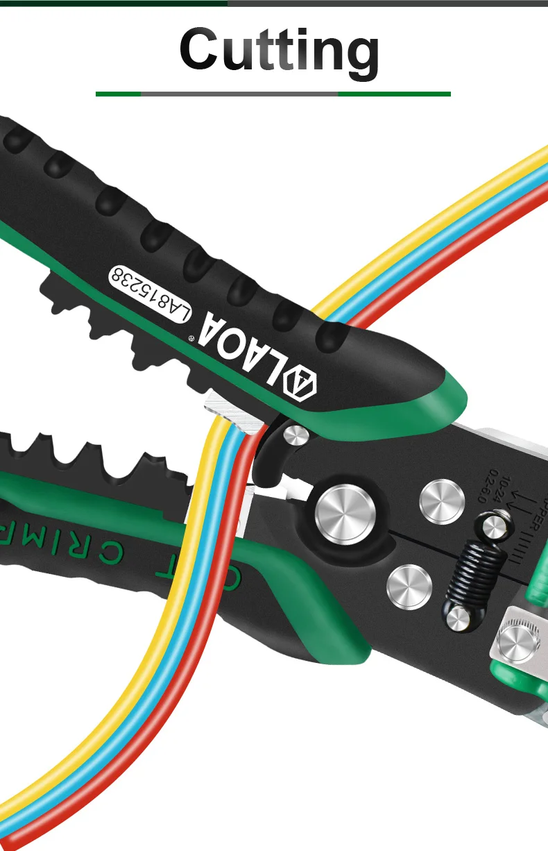 LAOA Automatische Abisolierzange, Cutter, Kabel, Terminal, Crimpen, Elektriker-Werkzeuge – Detail 13