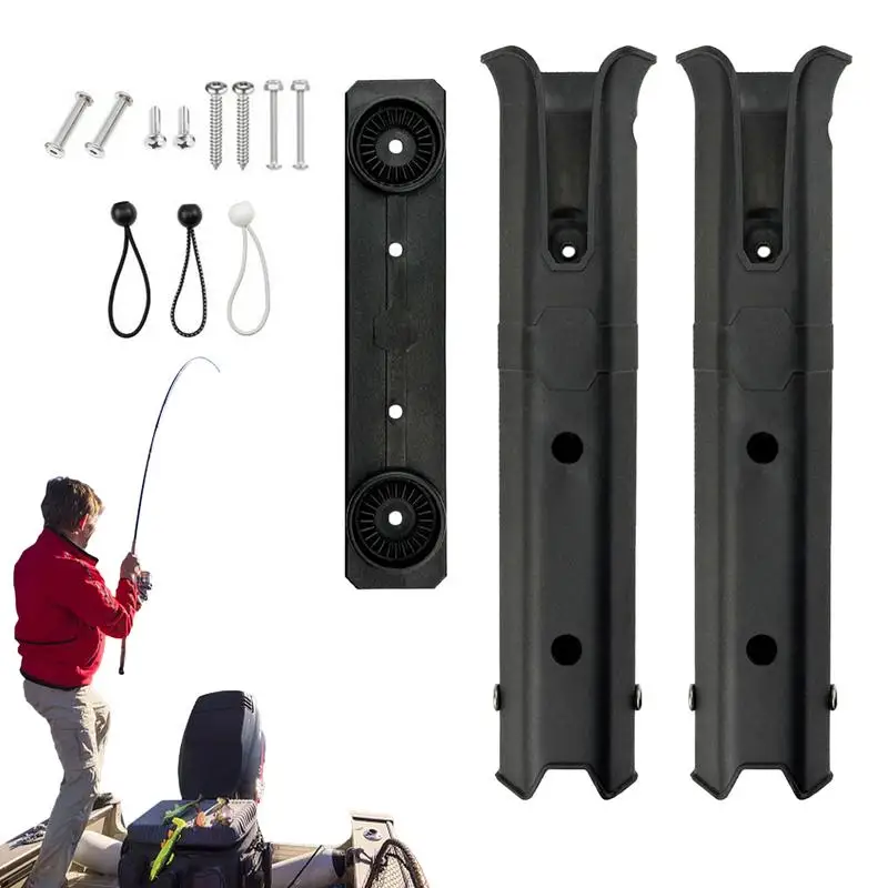 Boat Rod Holder Fishing Rod Rack Canoe Fishing Supplies Wall Mounted Boat Side Mount Tool Holder With Accessories For Kayak