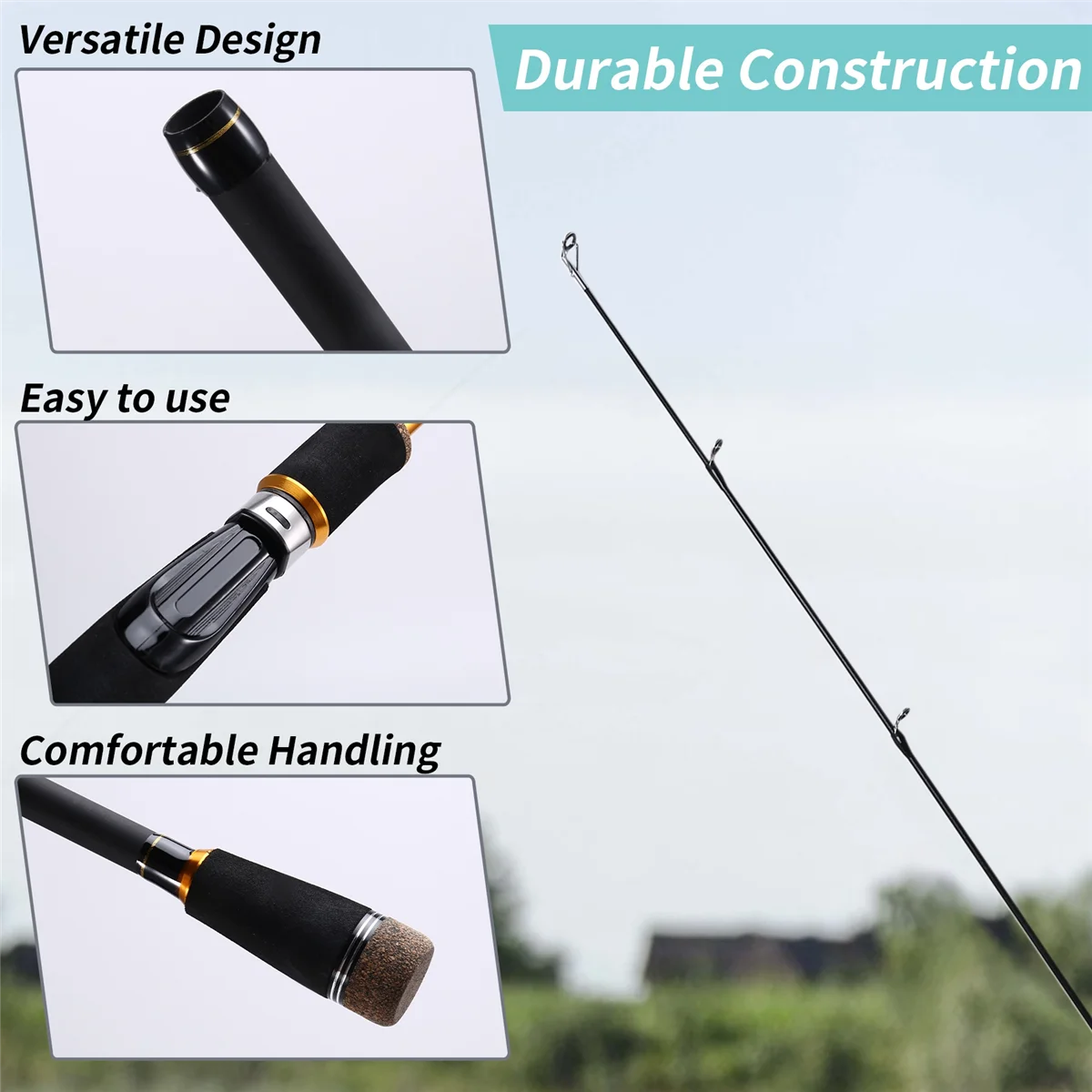 

【FITTING!】Carbon Road Subrod Ml Adjustable Joint Rod Multi-Joint Straight Handle Fishing Rod Outdoor Portable Fishing Rod 210cm