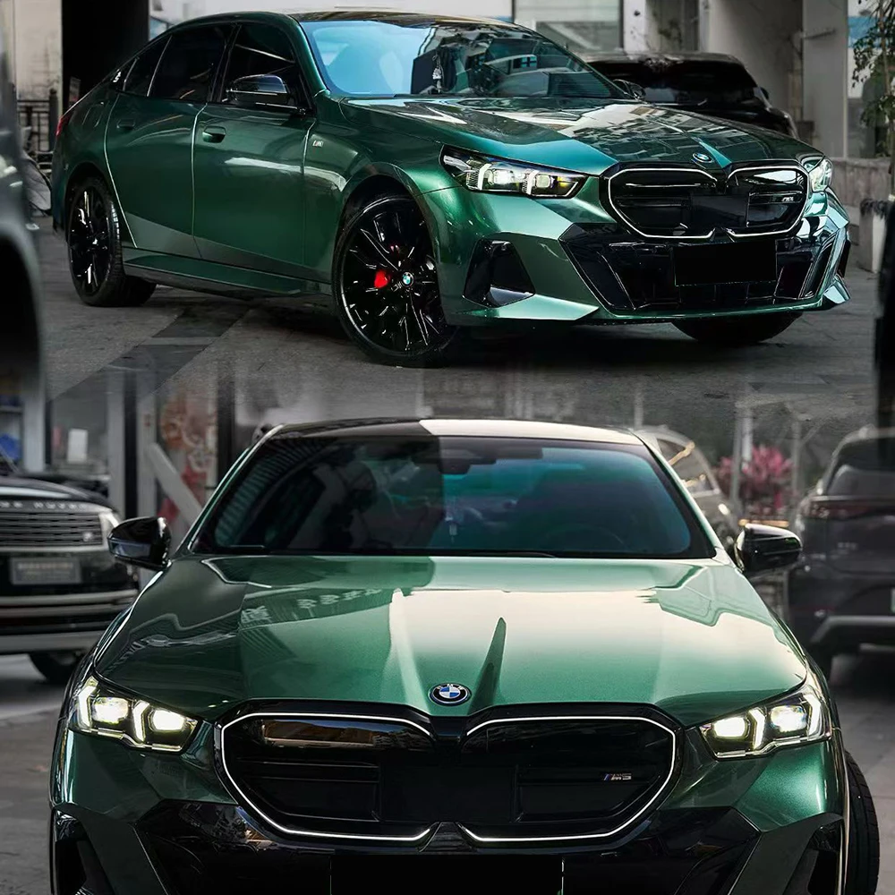 PET Car Wrap Vinyl Lucas Green Bubble Free Long Lasting Automotive Color Change Film