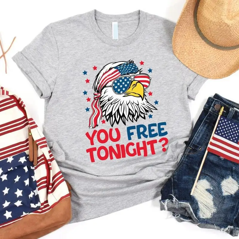 

Футболка You Free TonighT 4 июля с флагом США Happ
