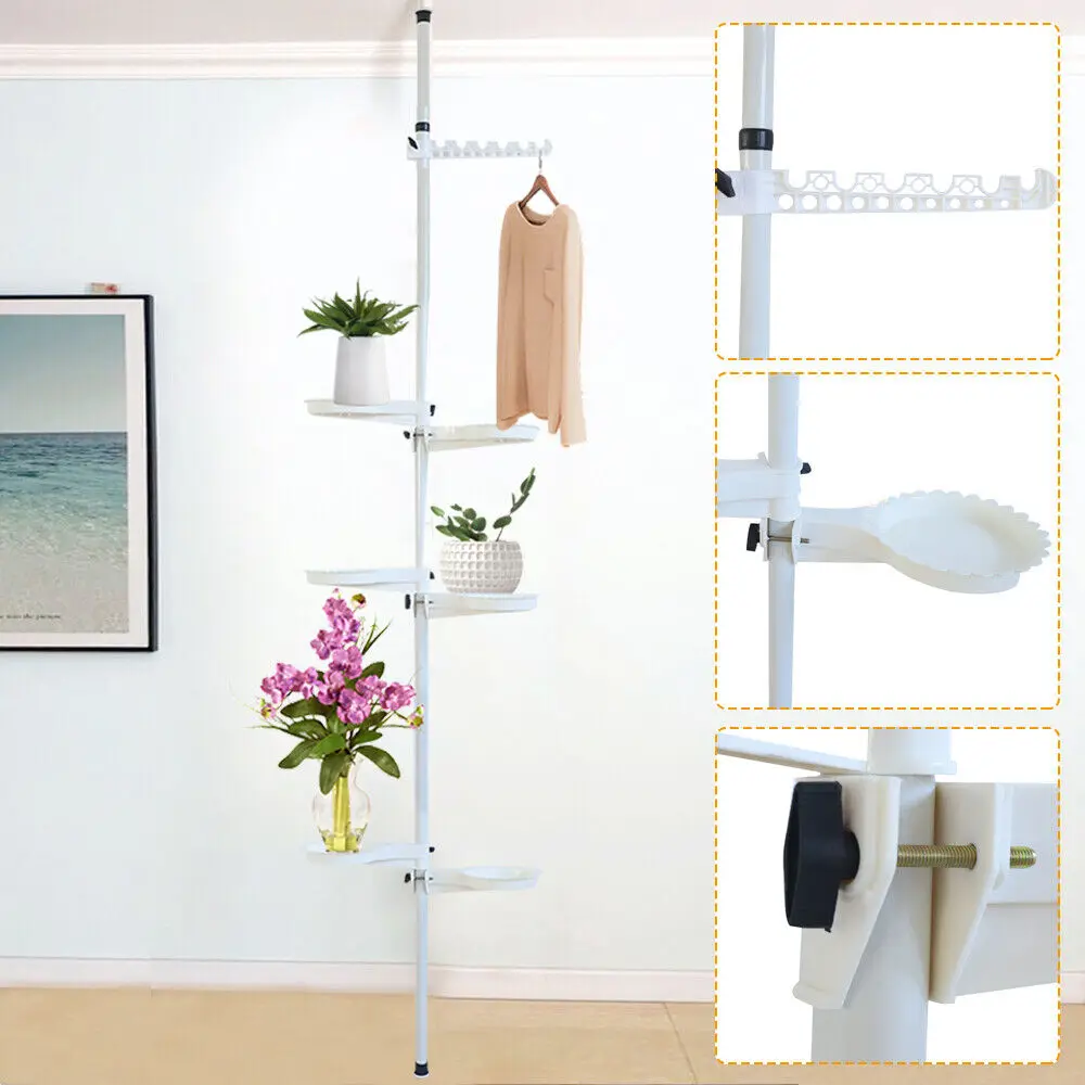 

7-Layer Indoor Plant Stand - Tension Pole Flower Display Rack & Storage Organizer