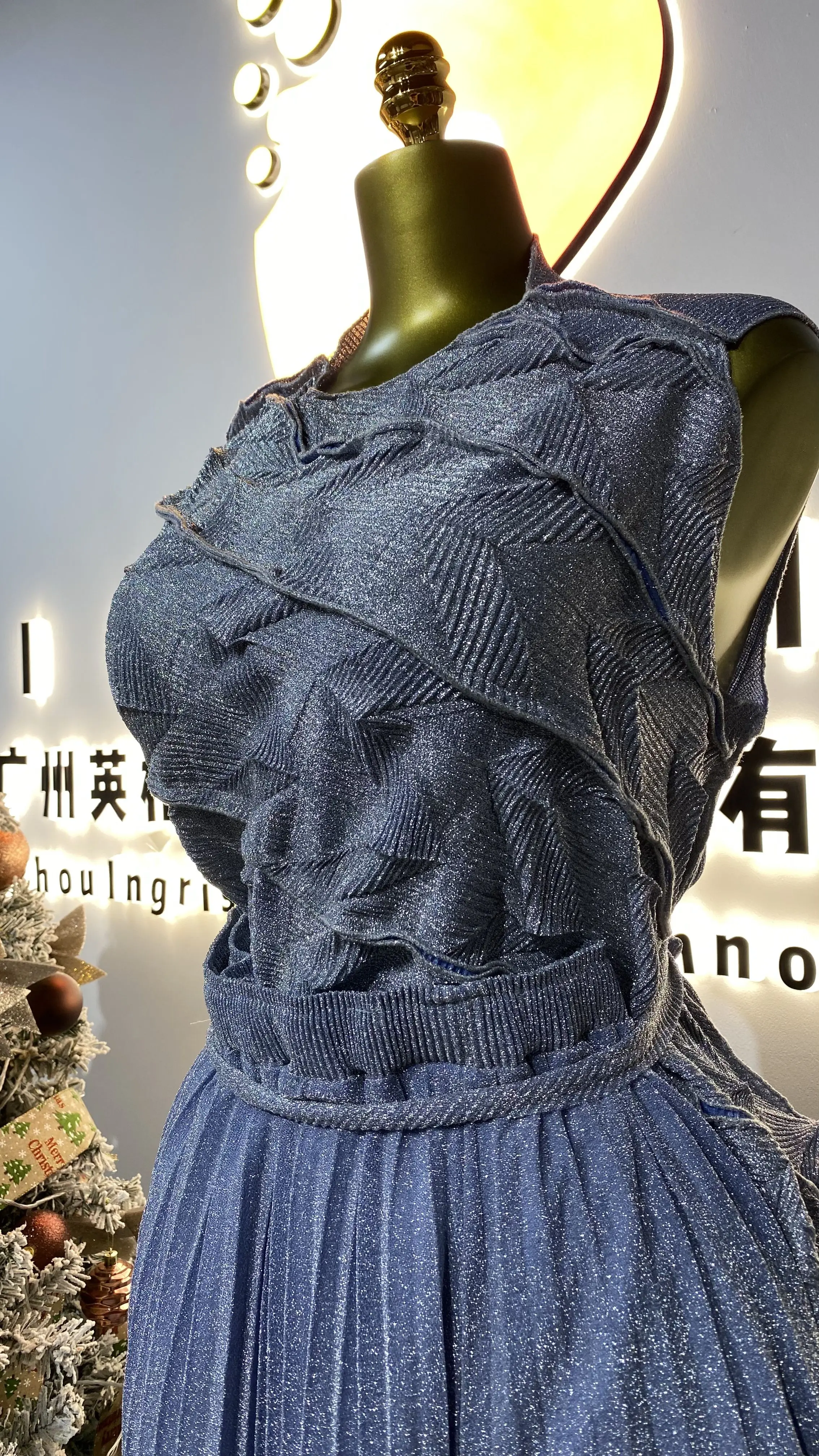 2025 Spring Sexy Street Wear Women's Boutique Sleeveless Irregular Top and Wide Leg Pleated Pants 2-Piece Set-GZMM213