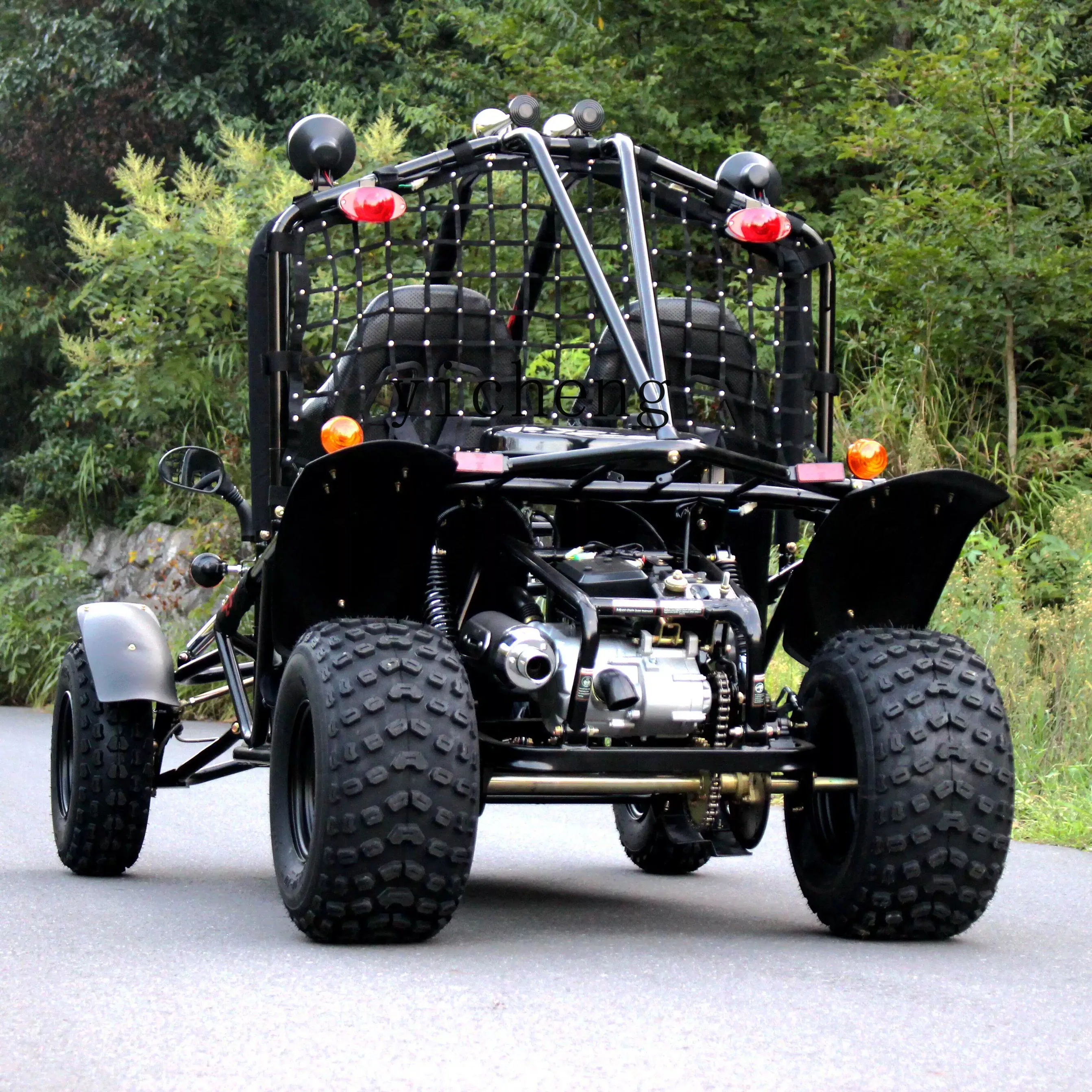 TQH Double Off-Road Kart Large Four Wheel All Terrain Jungle Crossing Mountain Bike