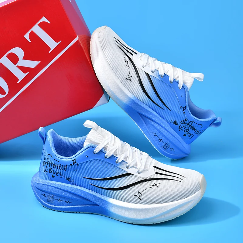 

Men's Shoes Breathable All-match Mesh Shoes Sports Carbon plateShoes Men's All-match Wear-resistant Running Shoes for Men