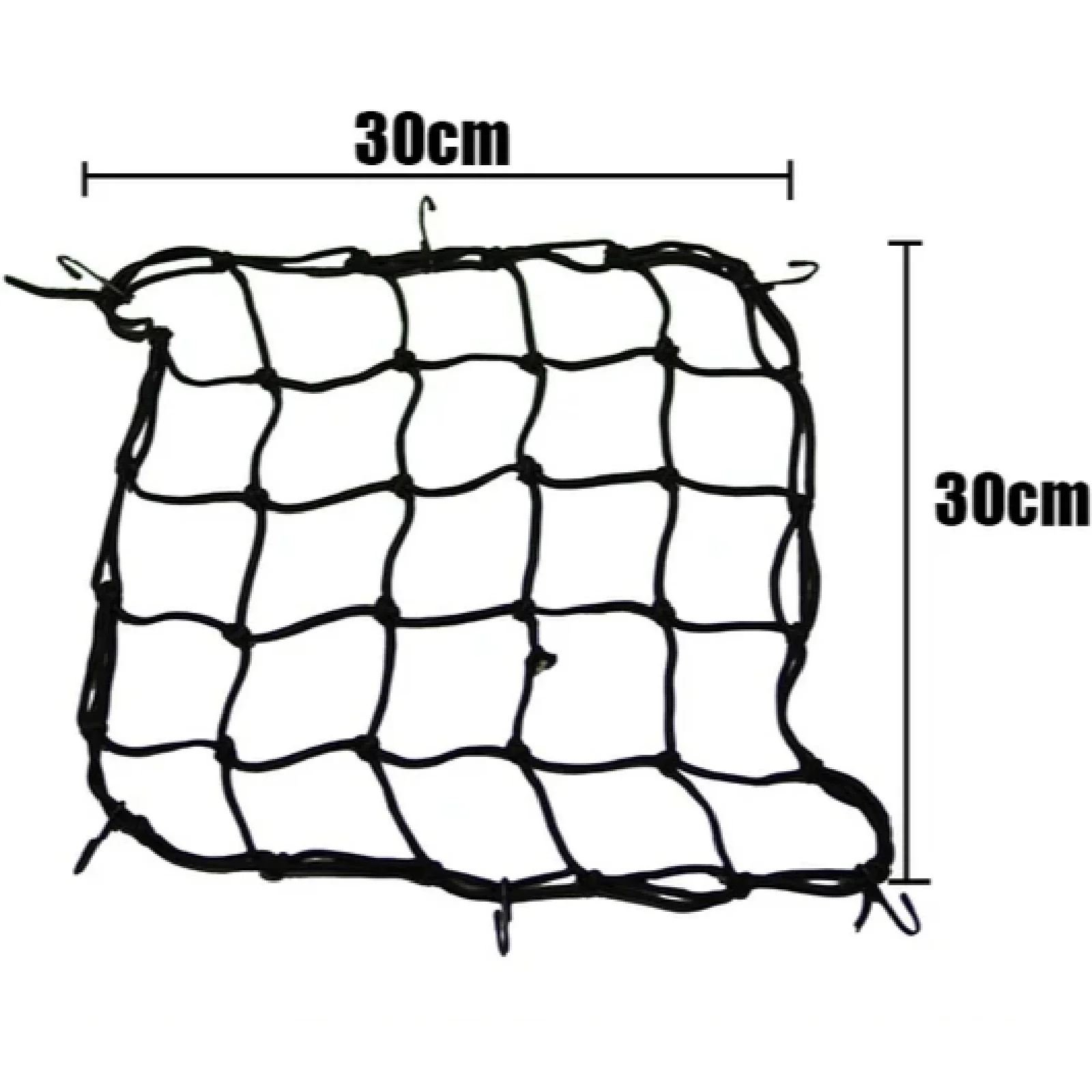 Red elástica para equipaje de motocicleta, malla fija para casco de carga, malla ajustable para tanque de combustible de motocicleta con ganchos de 30x30cm/40x40cm