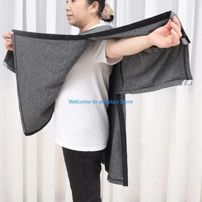 

X4YC Unisex Full Tear Away Chemo Shirt for Port Access Chemotherapy Must Haves Long Sleeve Post Shoulder Surgeries Shirt
