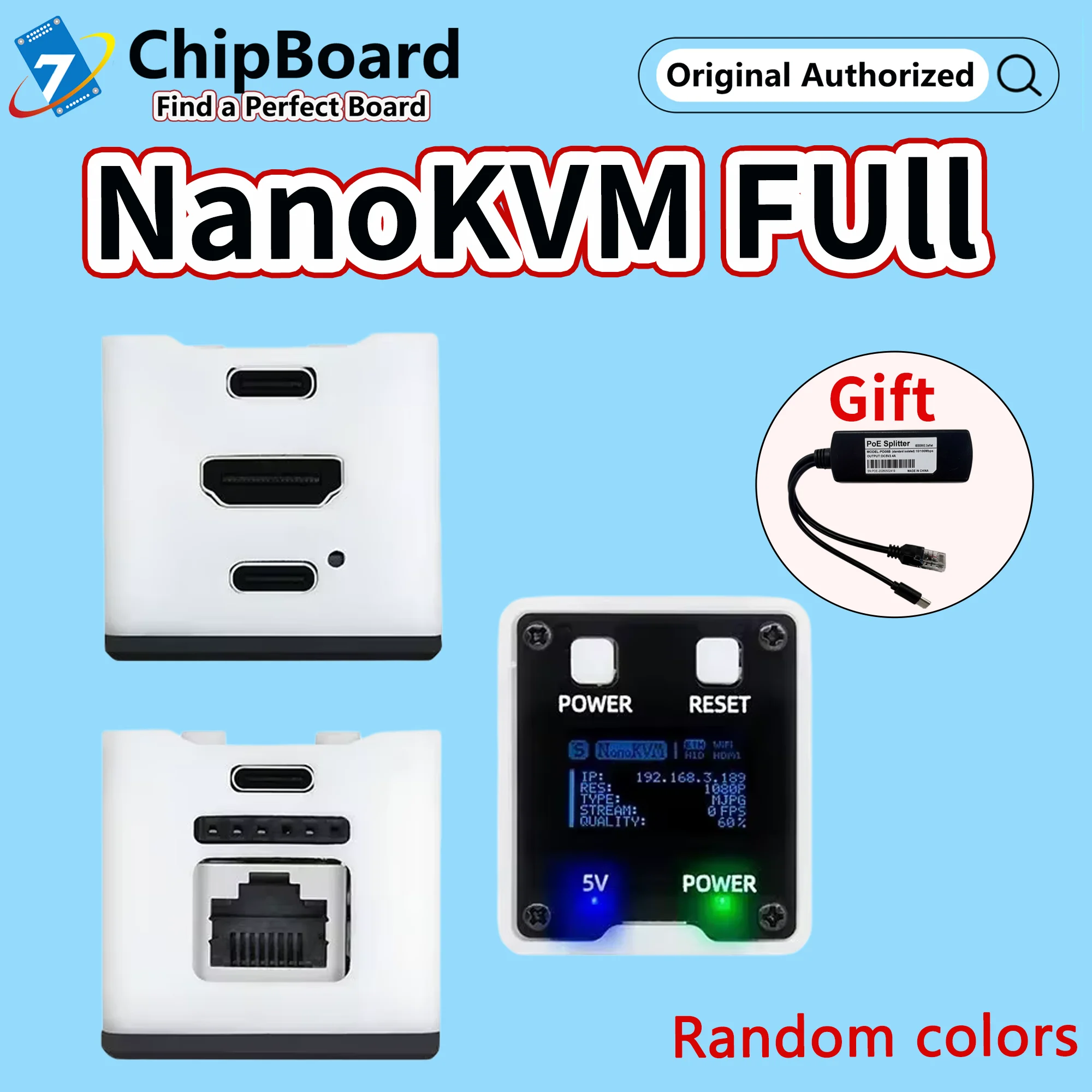 

New NanoKVM FULL Black or White Version Options Nano KVM USB Kit LicheeRV Nano RISC-V Remote Power / OS Control