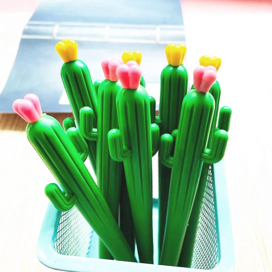 Creative stationery simulation vegetable gel pen frosted cactus gel pen cute student water pen factory wholesale Glass pen