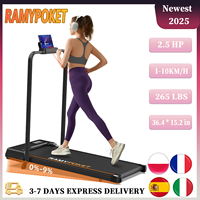 4 in 1 Treadmill 2.5HP Max Speed 1-10 km/h Electric Treadmill Installation Free 9% Incline Quiet Treadmill Walking Pad for Home