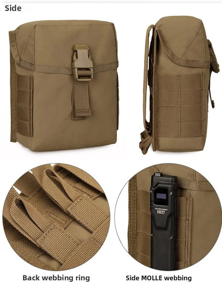 Tactical Tool Bag ROOT THREE Molle Vest Extension Waist Bag Magazine Storage Large Capacity Waterproof Nylon Leisure Simple S...