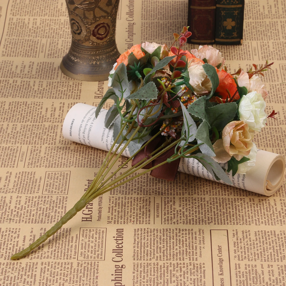 

Artificial Artifitial Wedding Flower Bouquets Flowers Flowers Bouquet Wedding Bunches Reusable Valentine Engagement Decor