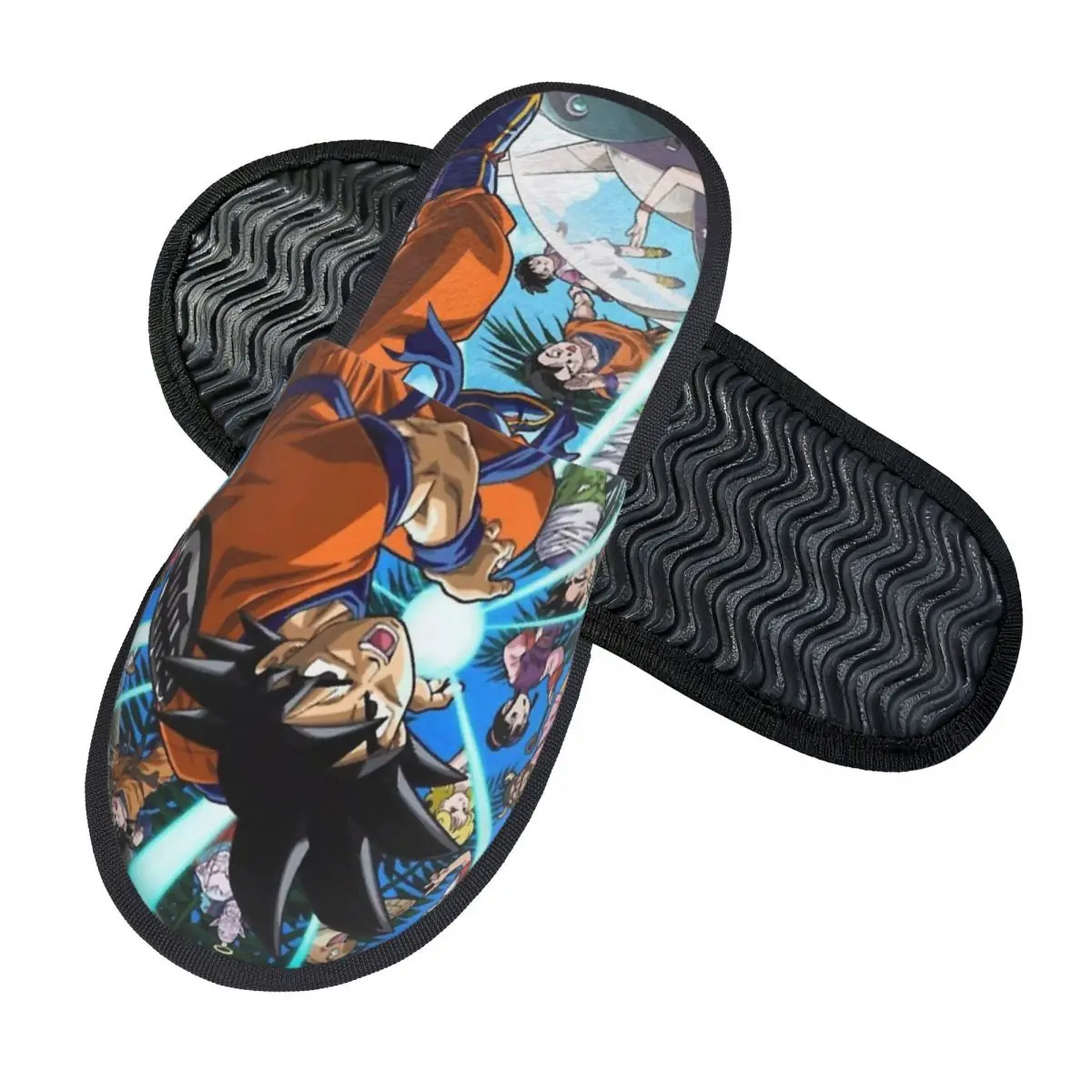 D-Dragon-Ball-L DragonBallz DBZ Home Cotton Slippers Non-slip Cozy Memory Foam Slides Bedroom
