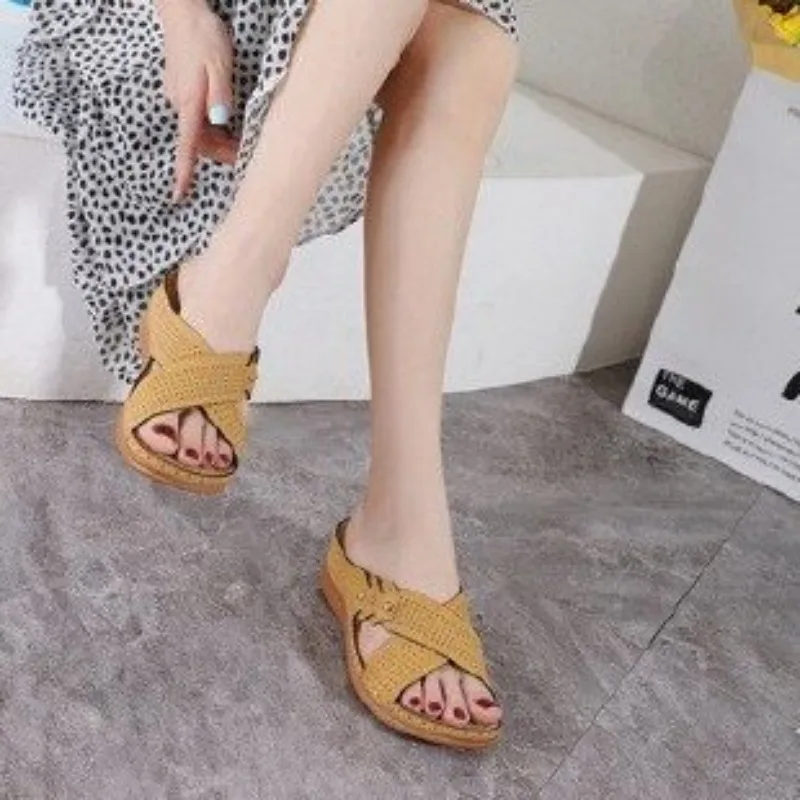 Women Shoes Summer Sandals Women Gladiator Flat Beach Ladies Woman Open Toe Shoes for Women Ladies Flat Sandals Shoes Platform