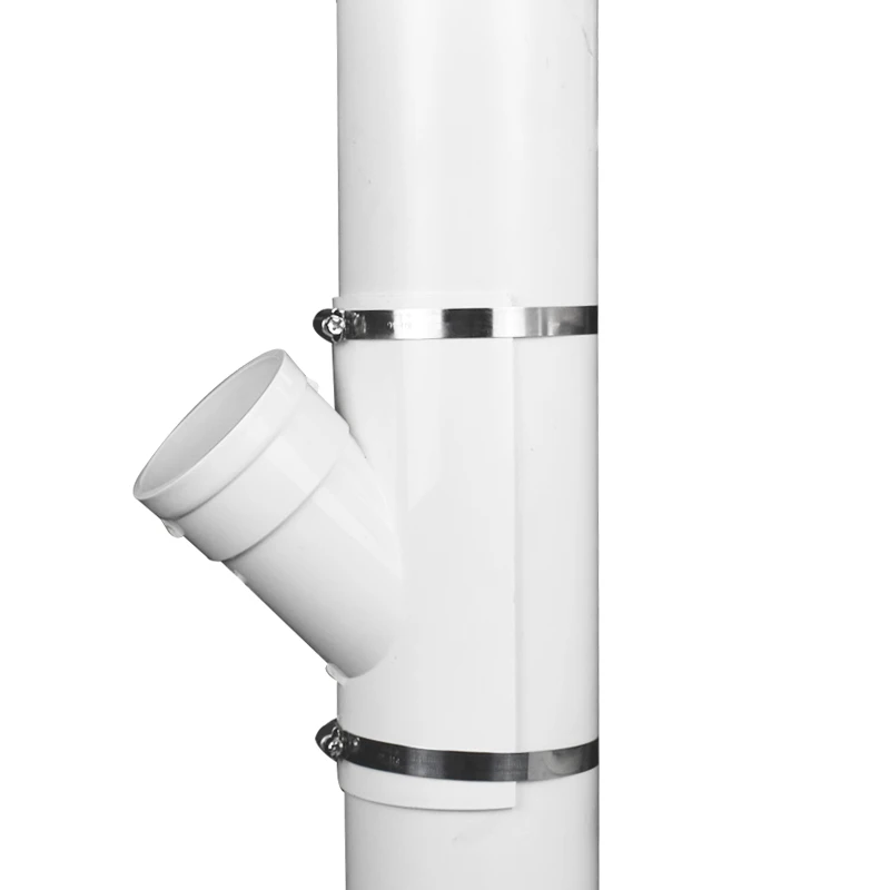 50~200mm PVC Open Tee Pipe Joint Repair Patch Drain Pipe Adapter Tube Connectors Home Outdoor Industrial Plumbing Accessories