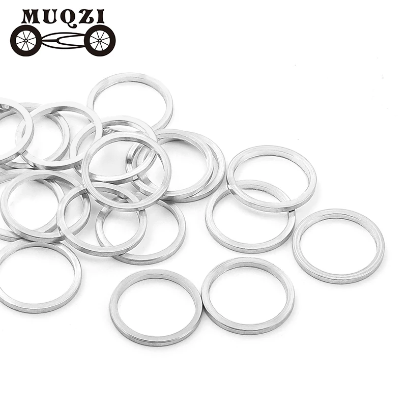 MUQZI 10pcs Chainring Bolt Spacer 1mm 2mm Bike Single Double Chainring Screw Washer O Ring