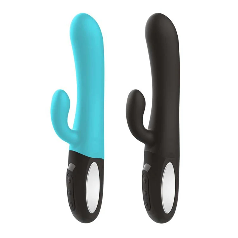 Conejo vibrador para adultos, Juguetes sexuales de conejo azul y negro, con 7 pulverizaciones