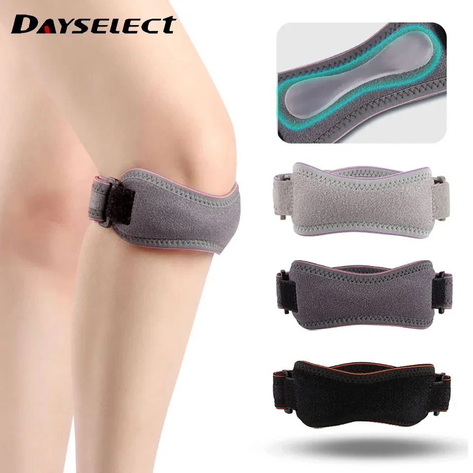 1Pcs Adjustable Patella Kneecap Band Silica Gel Knee Tendon Strap Protector Knee Pad Running Sports Cycling Gym Knee Support