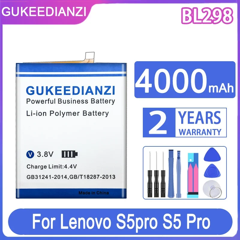 

Сменный аккумулятор GUKEEDIANZI BL298 4000 мАч для Lenovo S5pro S5 Pro Bateria