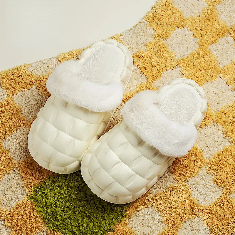 

Cotton Slippers Women's Winter Indoor Autumn and Winter Home Cartoon Warm Keeping Couple Waterproof Thick Soled Cute Slippers