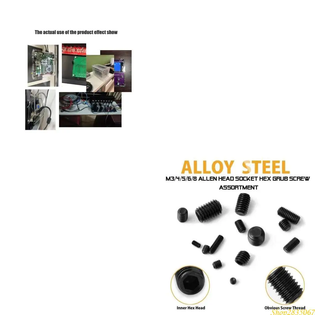 

300pcs Socket Hexagon Grub Screw Internal Hexagon Drive Cup-Point Set Screws 831F