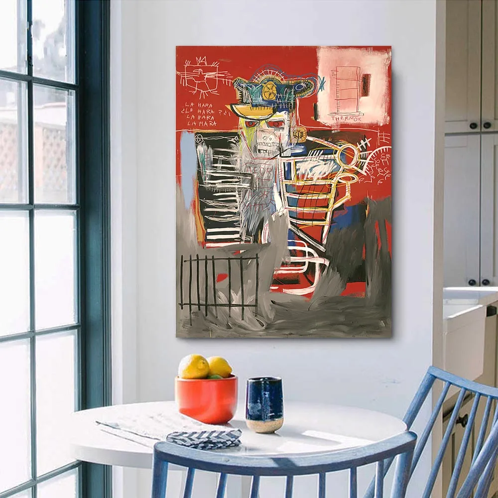 مجردة الكتابة على الجدران الفن جان ميشيل قماش لوحات المشارك والمطبوعات صور فنية للجدران لغرفة المعيشة ديكور المنزل