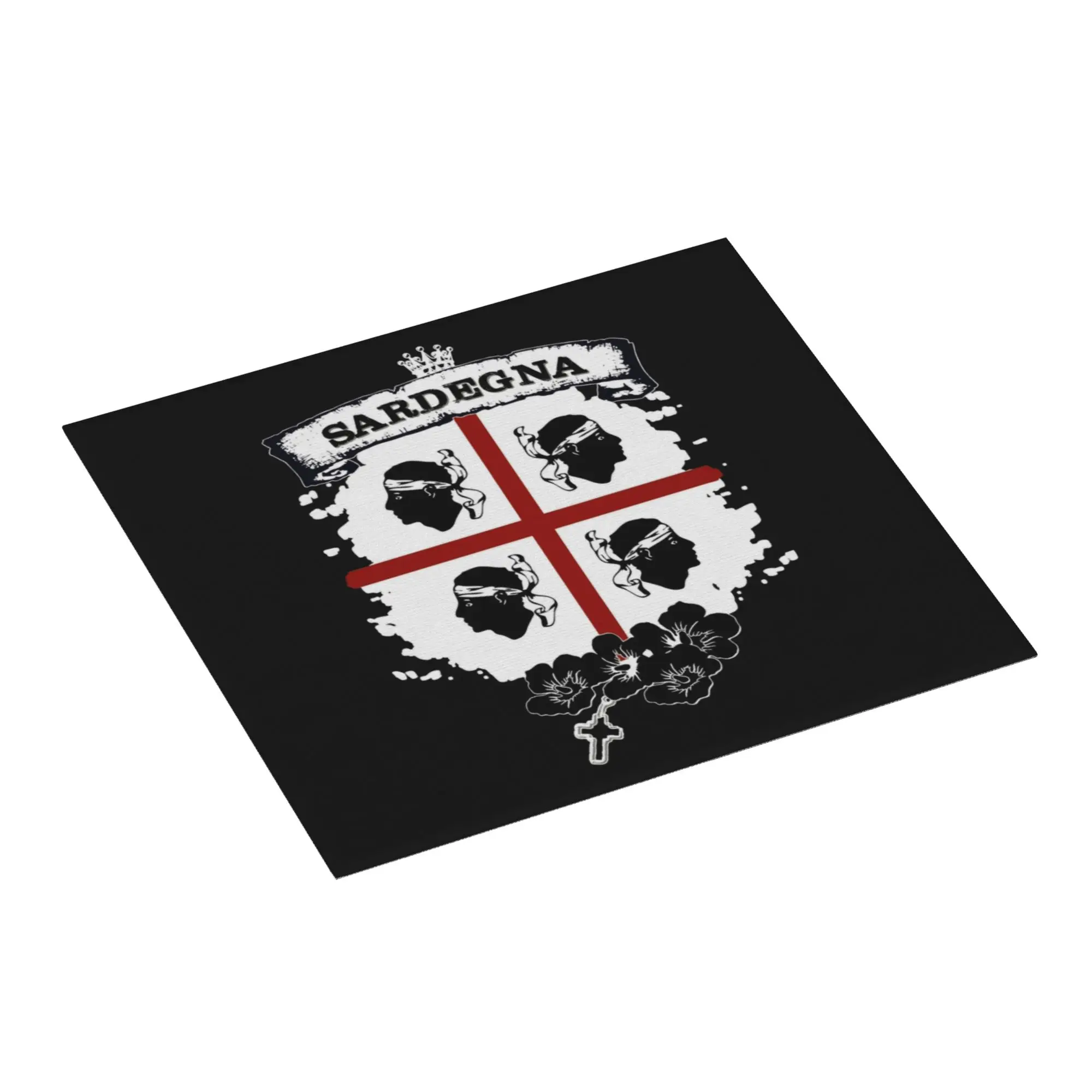 Sardinia Flag Four Moors Non Slip Kitchen Counter Protector Mat Barware Tableware Italy Sardegna Coat of Arms Mat For Kitchen