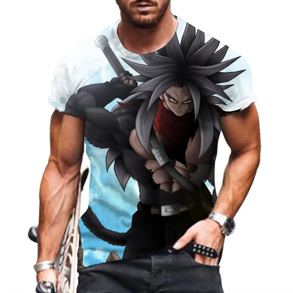 

Men T Shirt High Quality Dragon Ball Z Goku Short Sleeve Men's T-shirt Shirts Oversized Clothing Super Saiya Trend Tops Anime