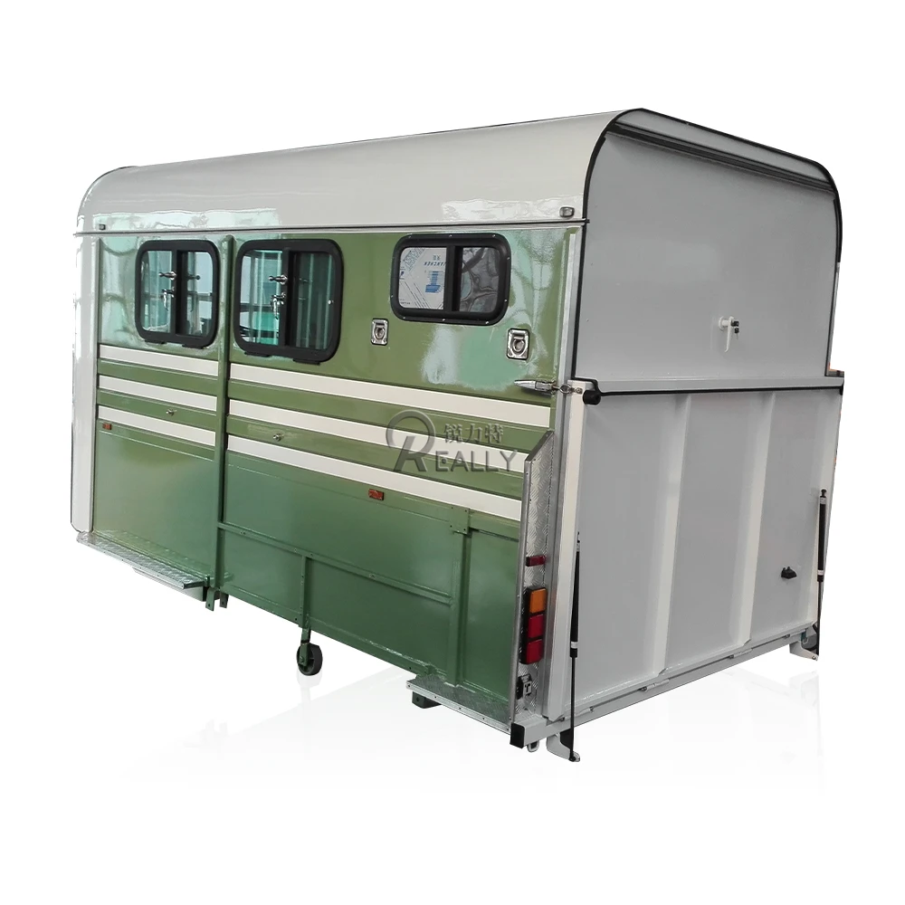 Australian Standard 3 Horse Angle Load Trailer Factory Can Be Customized Luxury Horse Trailer With Living Area