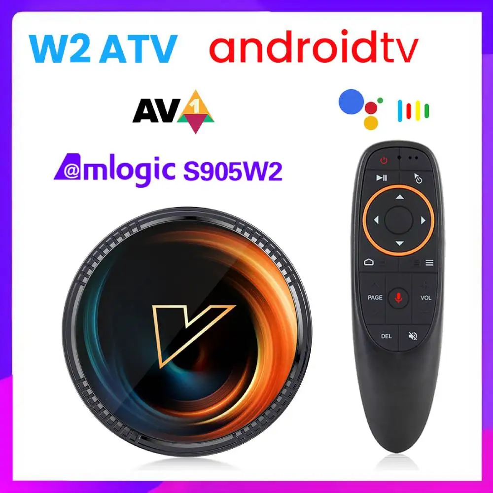 Приставка Смарт-ТВ VONTAR W2 ATV, Amlogic S905W2, Android 11,0, голосовой вход Google, 8K видео, 4K 60fps AV1, Двойной Wi-Fi, BT4.0, медиаплеер