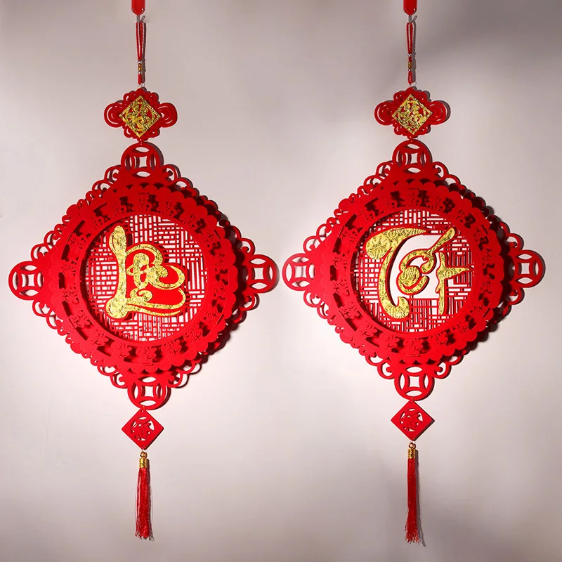زينة السنة القمرية الصينية الجديدة 2025 مهرجان الربيع فيتنام قلادة معلقة عقدة صينية قلادة ديكور المنزل Tet