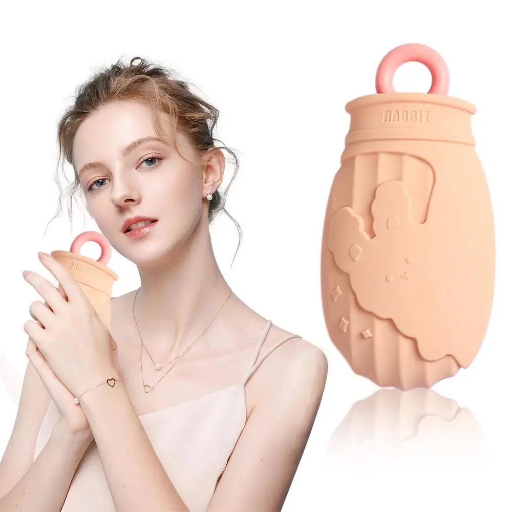 Hot Water Bottle Mini Silicone Water Refillable Compress Bag With Cover For Girls Portable Cold/Hot Compress To Cool/Warm Hands