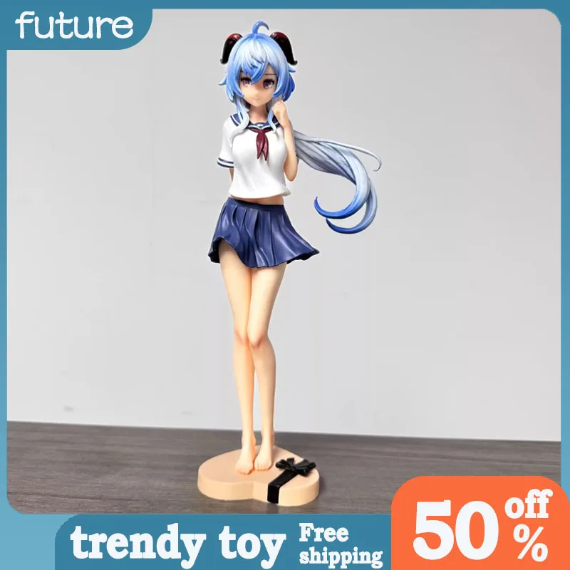 

25cm Genshin Impact Figure Ganyu Zhongli Beautiful Girl Anime Collectible Model Pvc Desktop Decorations Holiday Gifts Kids Toys