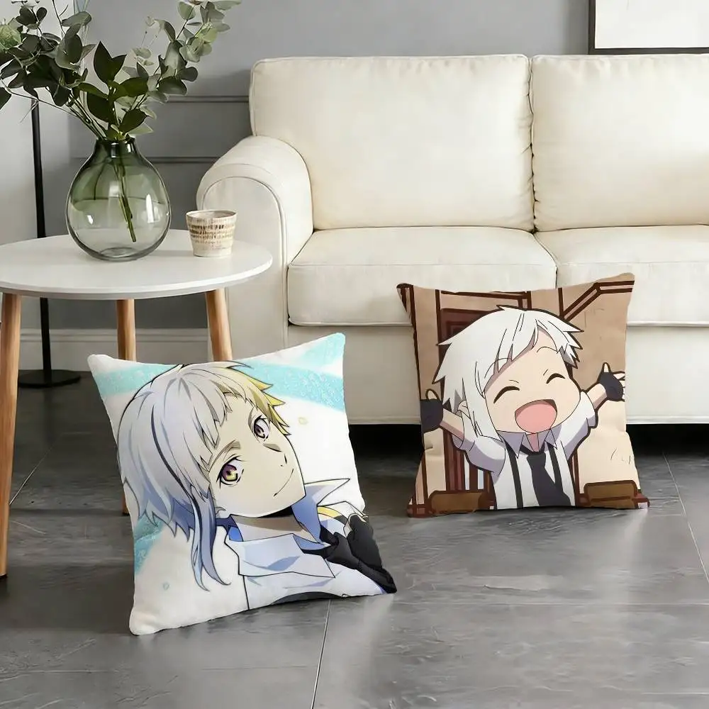 A-Atsushi Nakajima B-Bungo Stray Pillow Case Cushion Cover Throw Pillow Case For Car Sofa