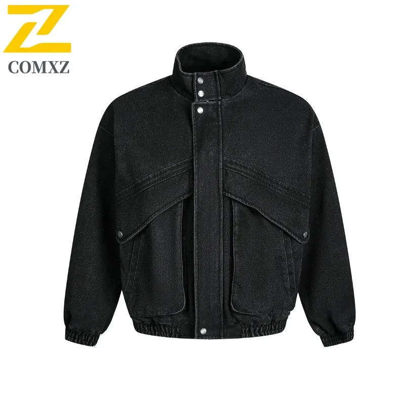 

COMXZ Men's Trench Coat High-Quality Feature Fishing Work Jacket Office Commute Biker Jacket Weekend Walk Gorpcore Style Coat