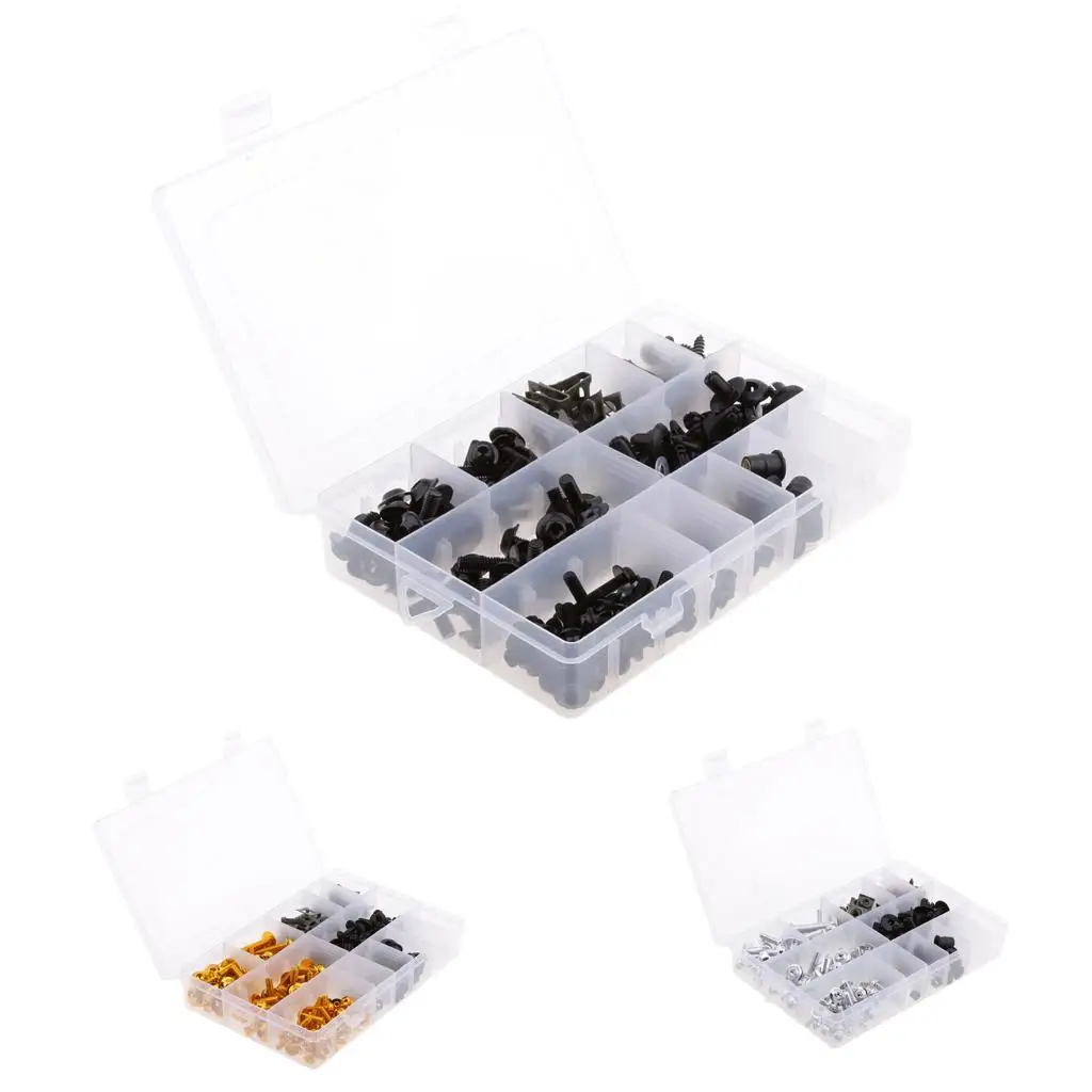 Fastener Clips Screws Kit Replacement Metal Windscreen Fairing Bolts Set for Motorcycle Body Panels