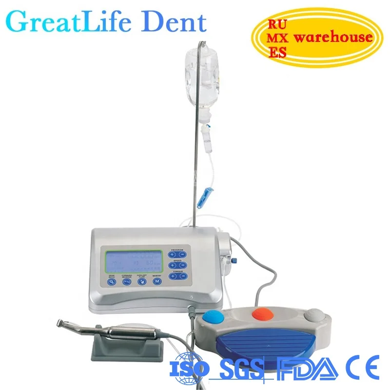 

GreatLife Dent Dental Brushless Drill Motor Implant Implant Motor Implant System with 20:1 Reduction Contra Angle Handpiece