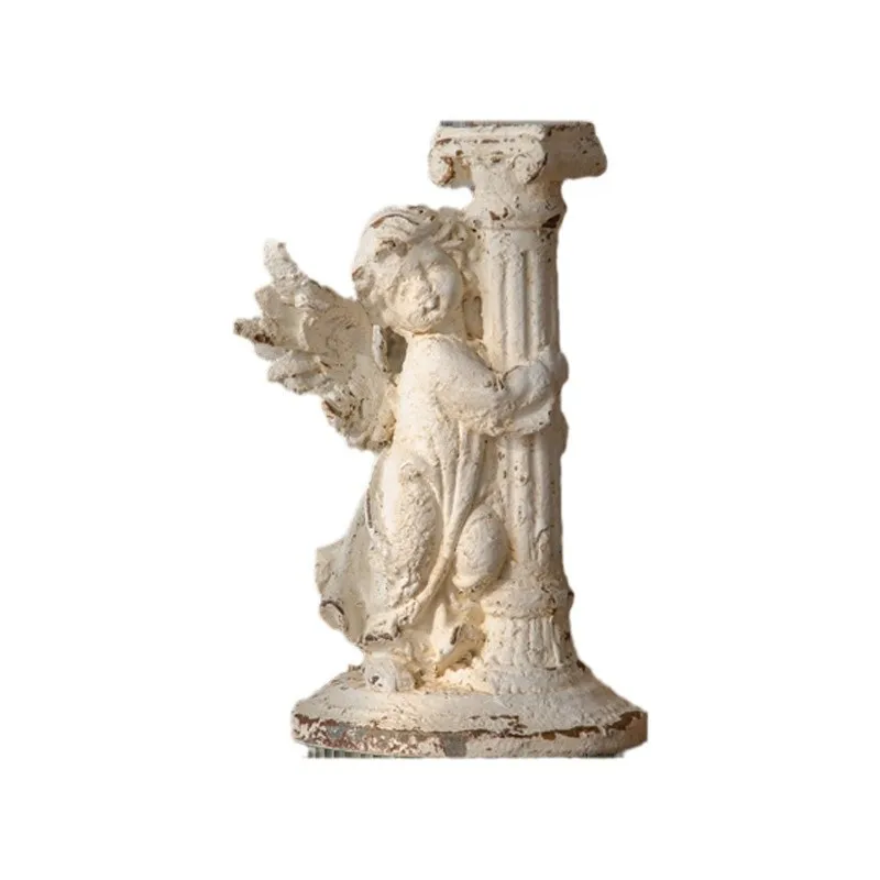 

American retro porch angel ornament European sculpture ornament desktop old angel resin handicraft