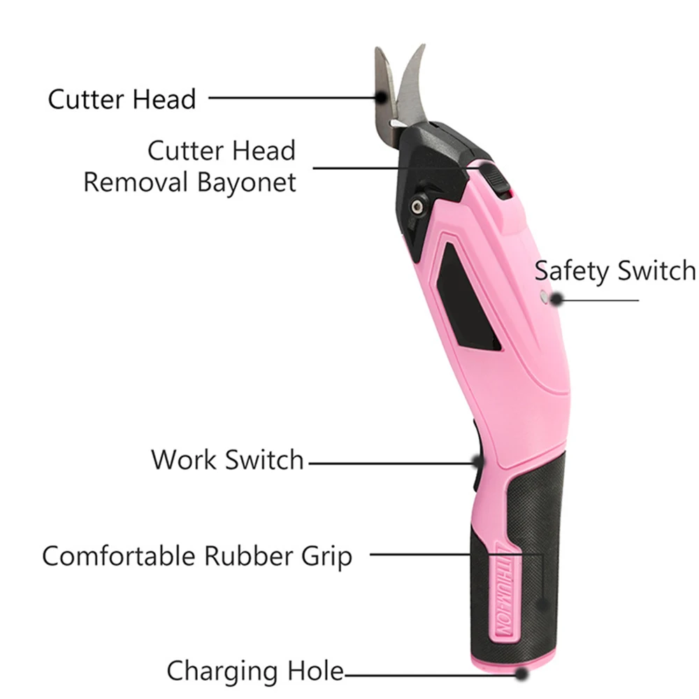Multi-function Electric Cordless Scissors Hand-held Fabric Cutting Machine Carpet Shear Portable USB Rechargeable Electric