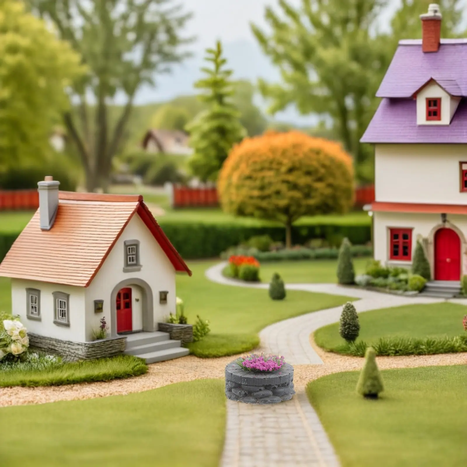 

Набор из 8 миниатюрных цветочных клумб для ландшафтного дизайна, имитация, из смолы, для песочниц, аксессуары для DIY-проектов, микросадов, диорам, поделок