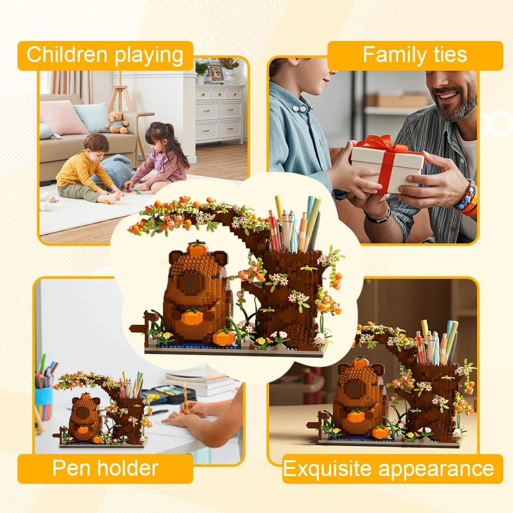 1880 قطعة منظم سطح المكتب على شكل حيوان لتقوم بها بنفسك مجموعة صغيرة لمحبي أنيمي وهواة ألعاب مثالية للأطفال هدية عيد ميلاد Des